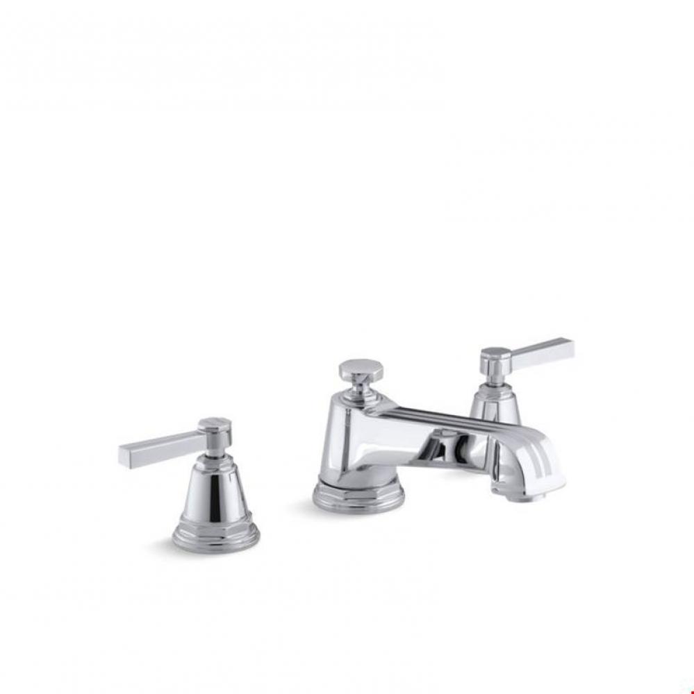 Pinstripe® Deck-mount bath faucet trim for high-flow valve with lever handles, valve not incl