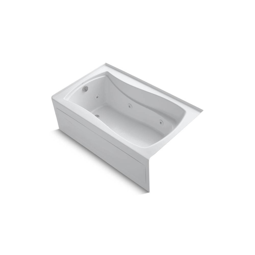 Mariposa® 60'' x 36'' alcove whirlpool bath with Bask® heated surfac