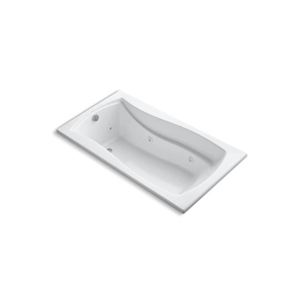 Mariposa® 66'' x 35-7/8'' drop-in whirlpool bath with Bask® heated s