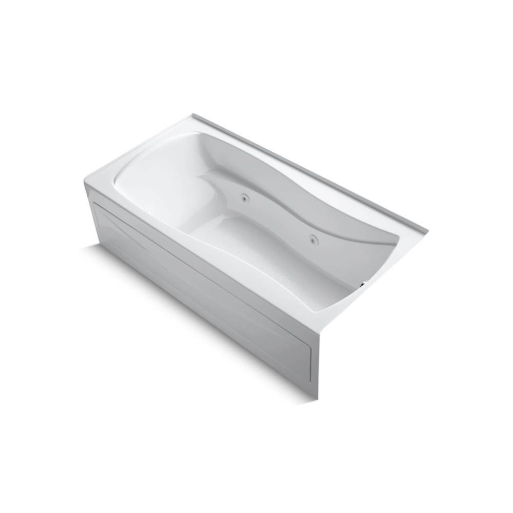 Mariposa® 72'' x 36'' alcove whirlpool bath with Bask® heated surfac