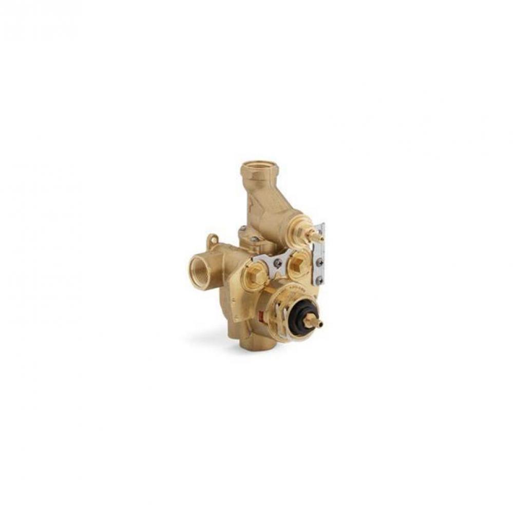 MasterShower® XVII 3/4'' thermostatic valve with integral volume control and stops