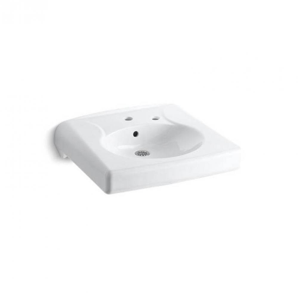 Brenham™ Wall-mount or concealed carrier arm mount commercial bathroom sink with single faucet h