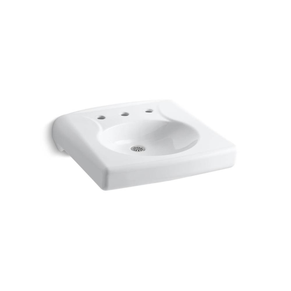 Brenham™ Wall-mount or concealed carrier arm mount commercial bathroom sink with widespread fauc