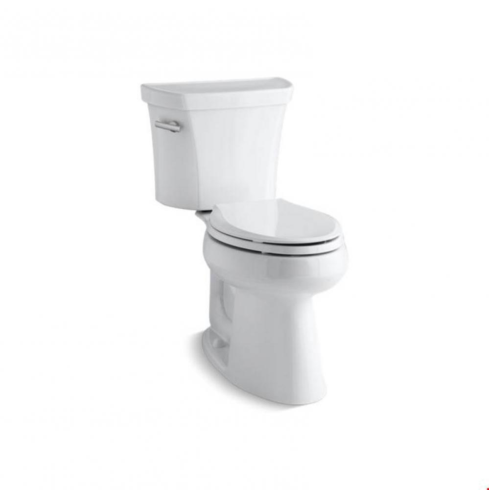 Highline® Two-piece elongated 1.28 gpf chair height toilet with tank cover locks and 10'