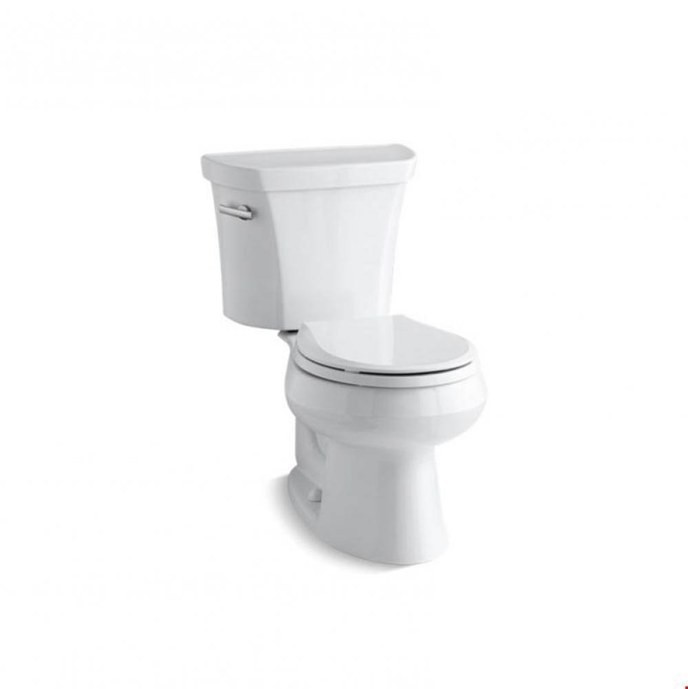 Wellworth® Two-piece round-front 1.28 gpf toilet with tank cover locks and insulated tank