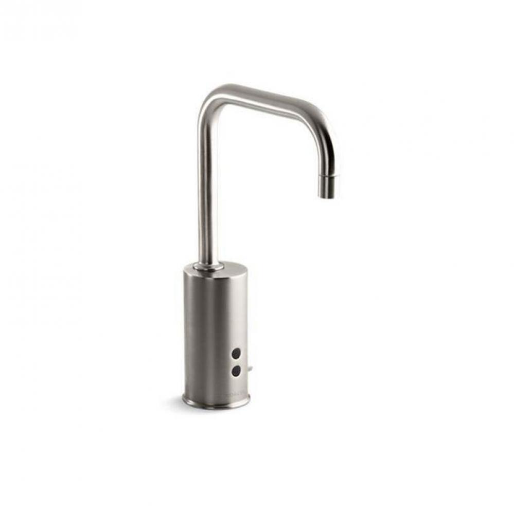 Gooseneck Centerset commercial lavatory faucet with 1.5 gpm spray, flexible connections and 5&apos