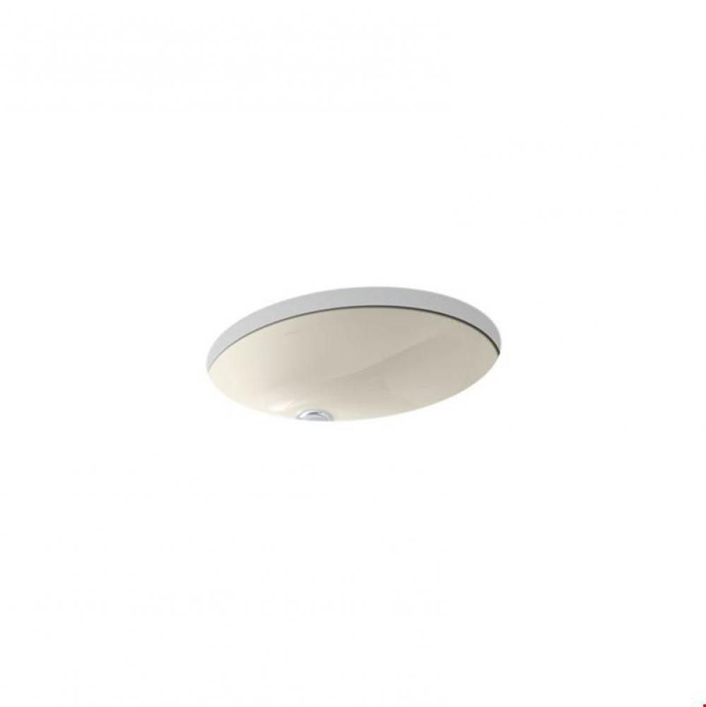Caxton® Oval 17'' x 14'' Undermount bathroom sink with glazed underside