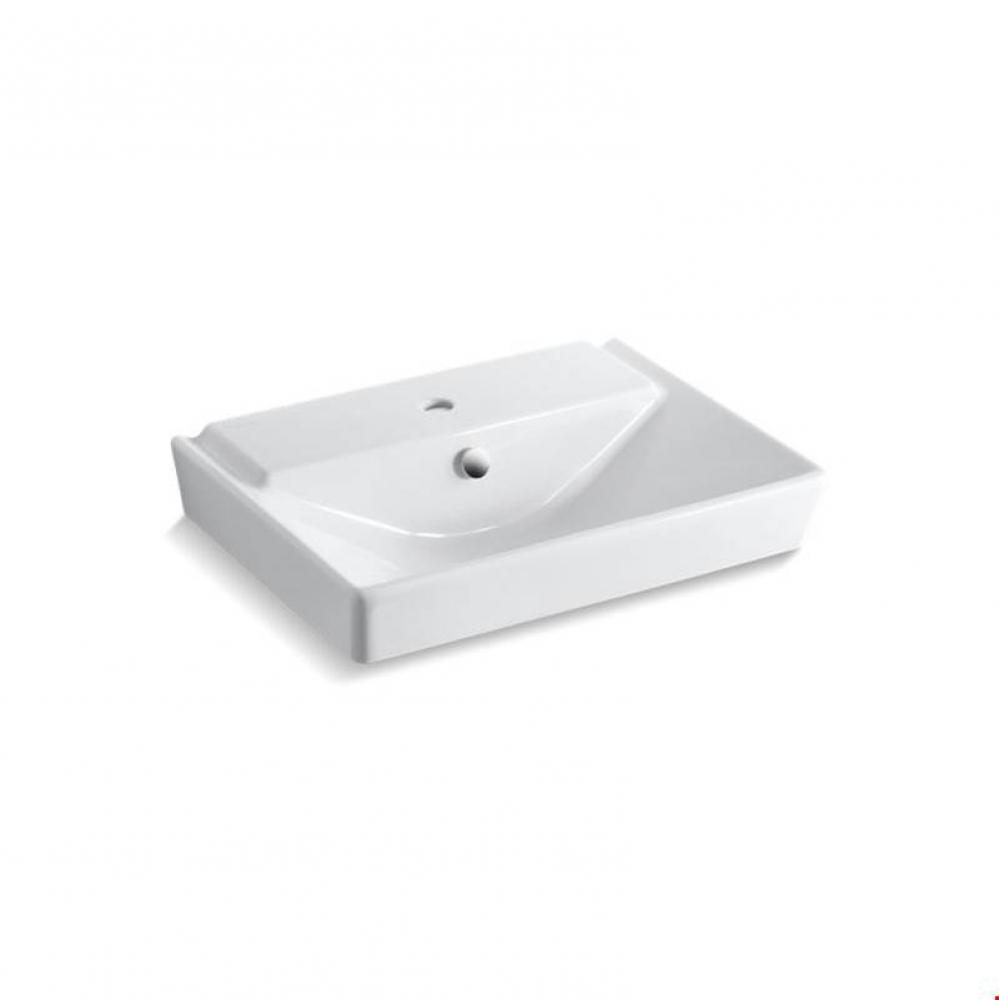 Rêve® 23'' pedestal bathroom sink basin with single faucet hole