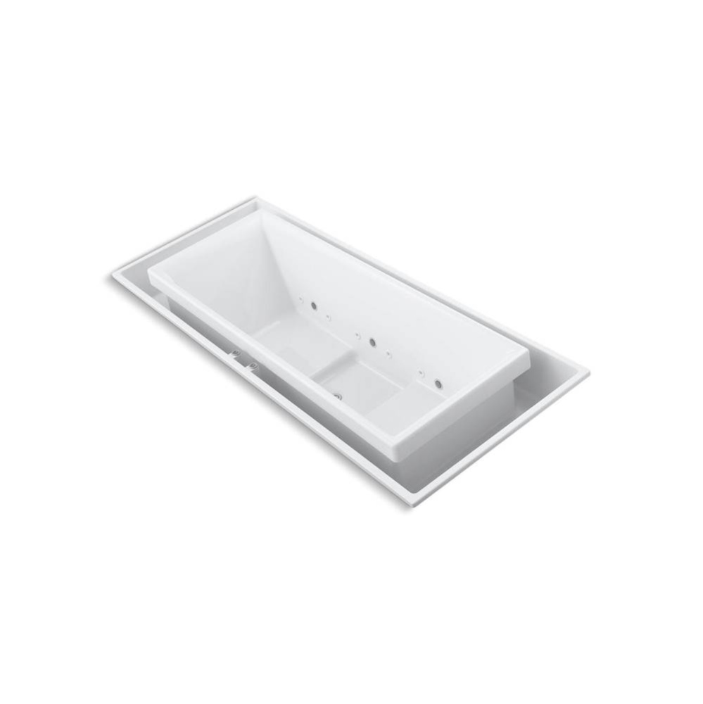 sok® 104'' x 41'' drop-in Effervescence bath with chromatherapy and cente
