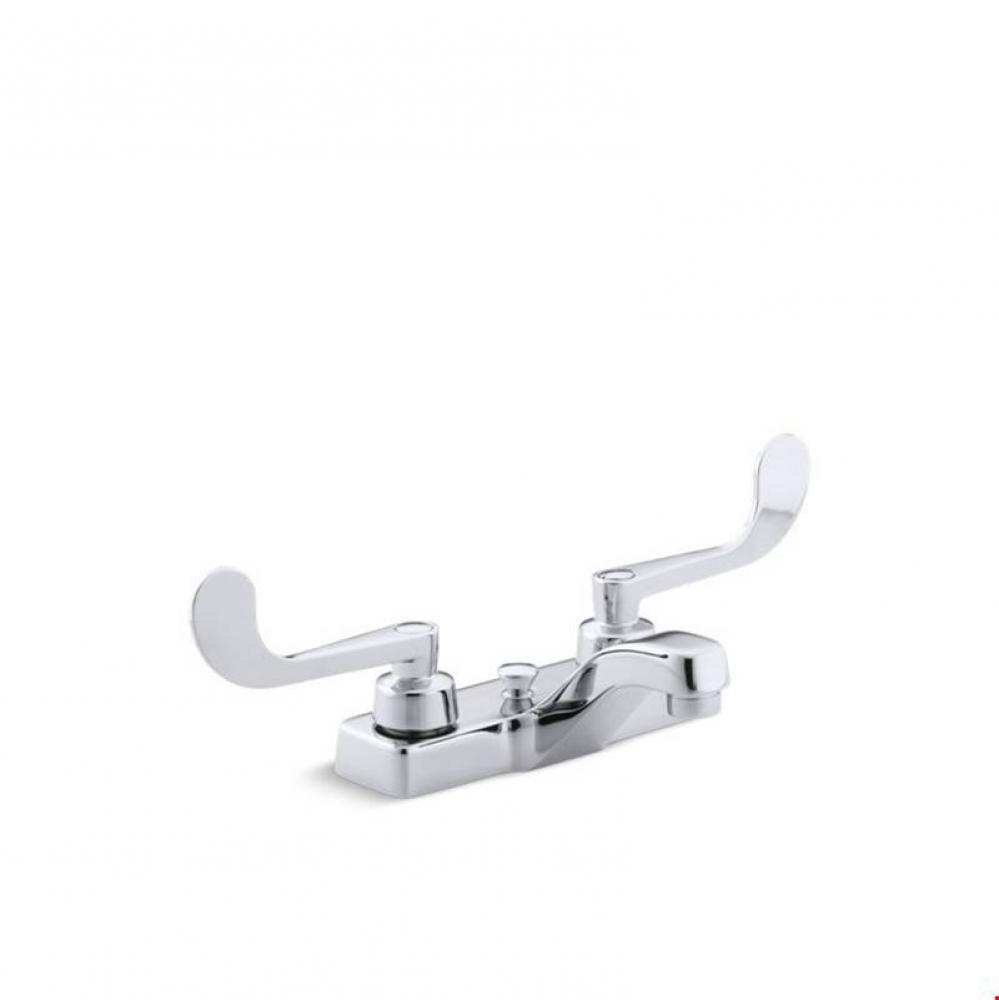 Triton® 0.5 gpm centerset commercial bathroom sink faucet with pop-up drain and wristblade le