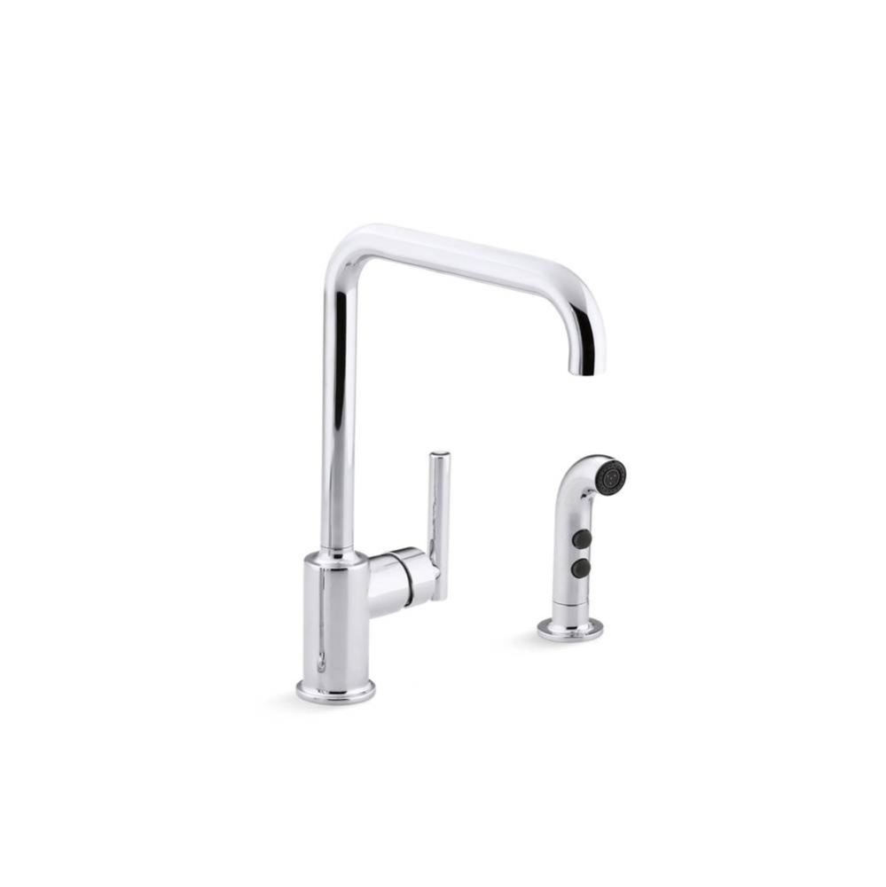Purist® Single-handle kitchen sink faucet with side sprayer