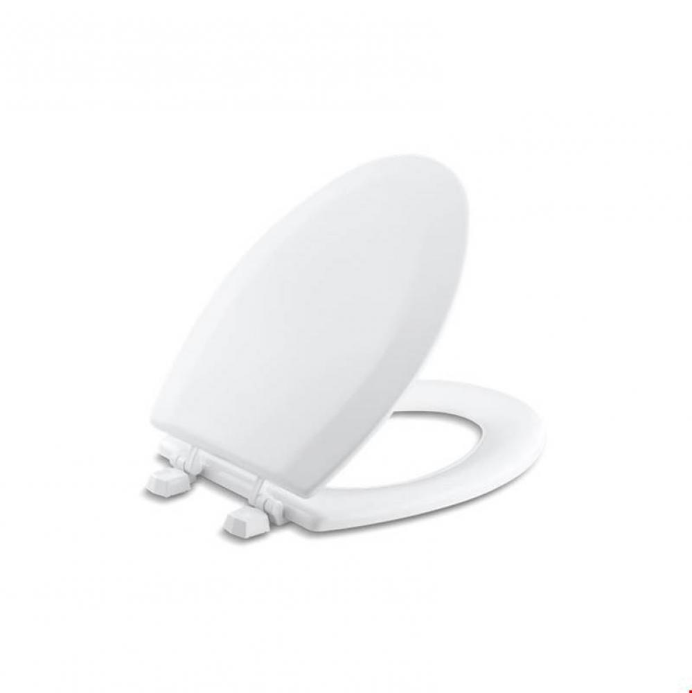 Triko™ elongated toilet seat with plastic hinges