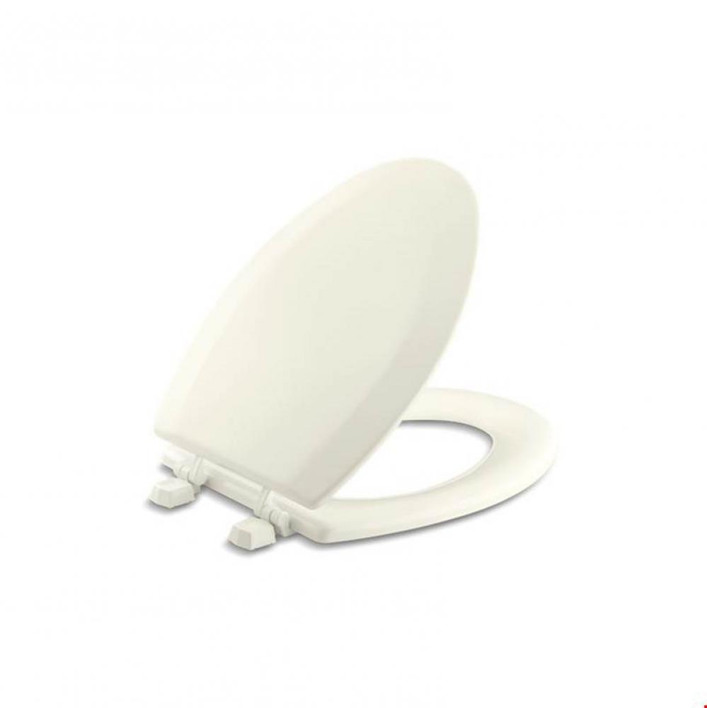 Triko™ elongated toilet seat with plastic hinges