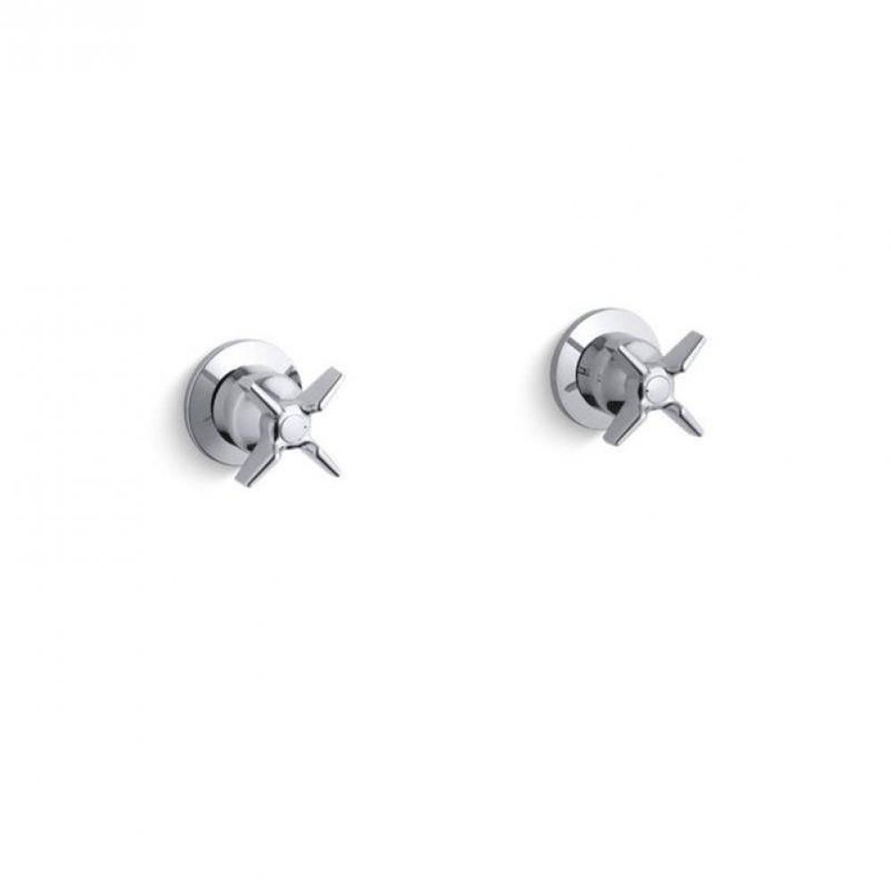 Triton® Wall-mount valve trim with cross handles, requires valve