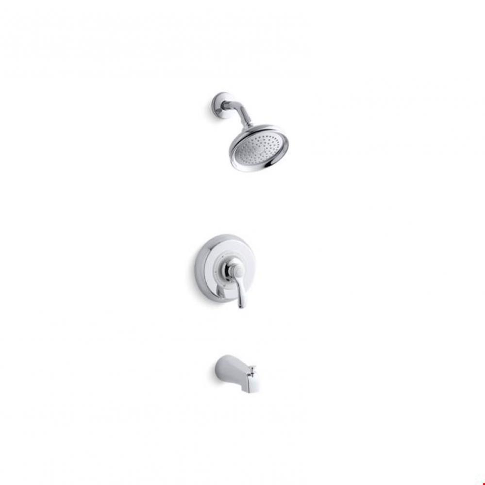Fairfax® Rite-Temp(R) bath and shower valve trim with lever handle, slip-fit spout and 2.5 gp