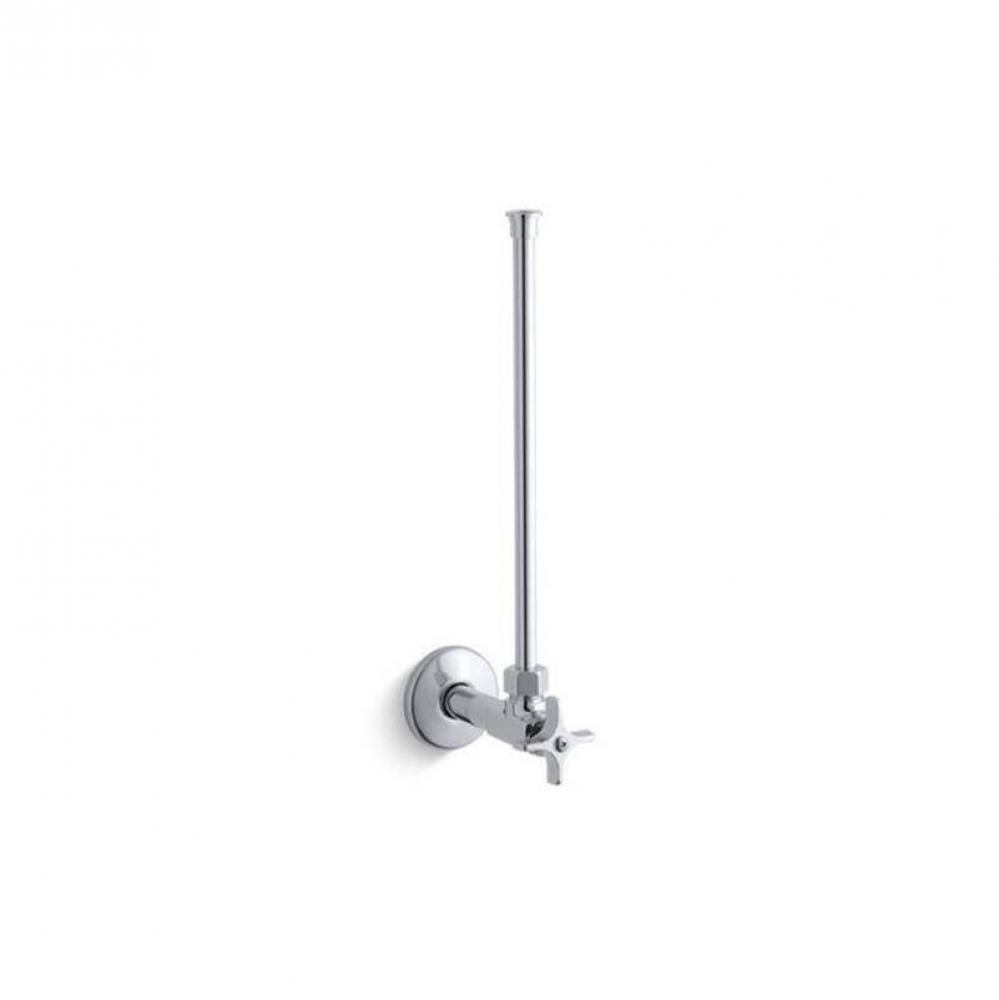 1/2'' NPT angle supply with stop with cross handle and annealed vertical tube
