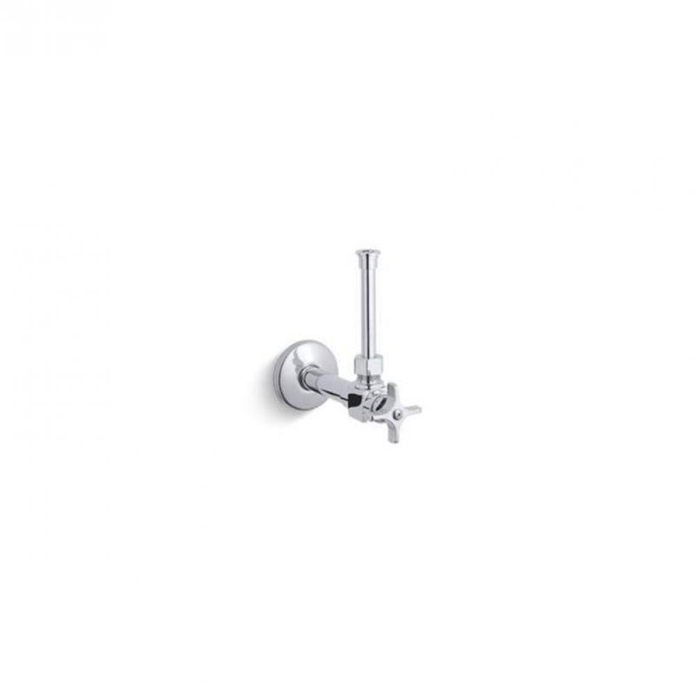 1/2'' angle supply with stop, cross handle and rigid vertical tube