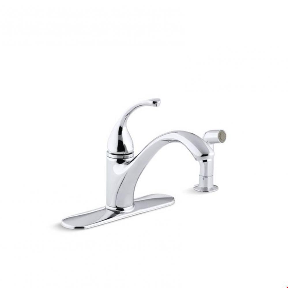 Forte® 4-hole kitchen sink faucet with 9-1/16'' spout, matching finish sidespray