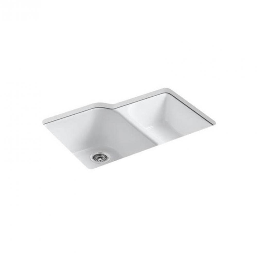 Executive Chef™ 33'' undermount double-bowl kitchen sink