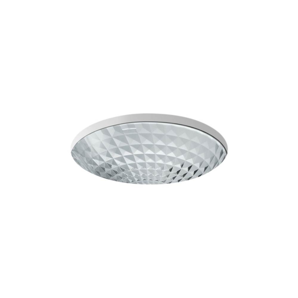 Kallos® 16'' round undermount bathroom sink, no overflow