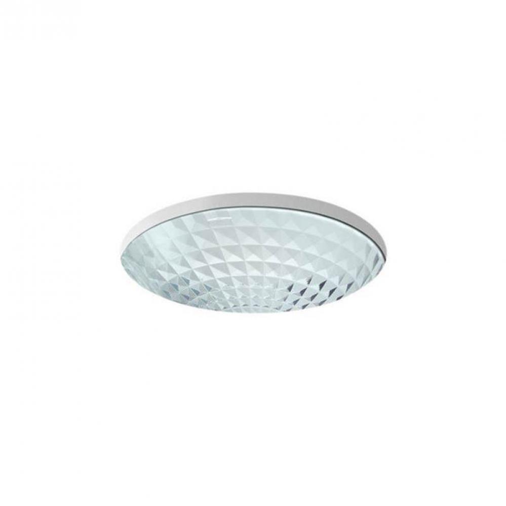 Kallos® 16'' round undermount bathroom sink, no overflow