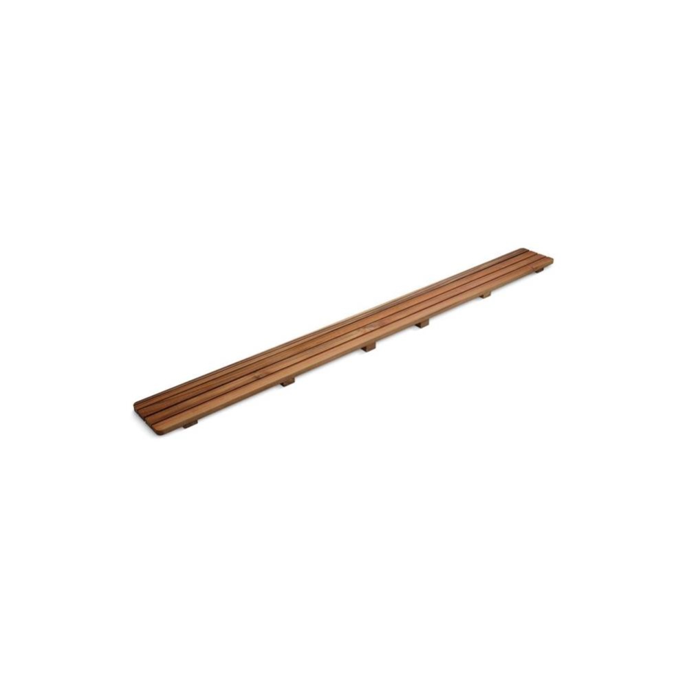 Groove® Teak drain cover 60'' receptor