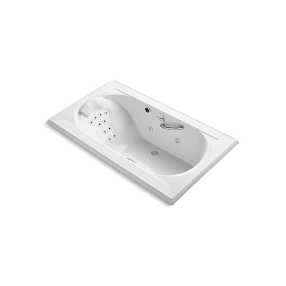 Memoirs® 72'' x 42'' drop-in heated whirlpool bath