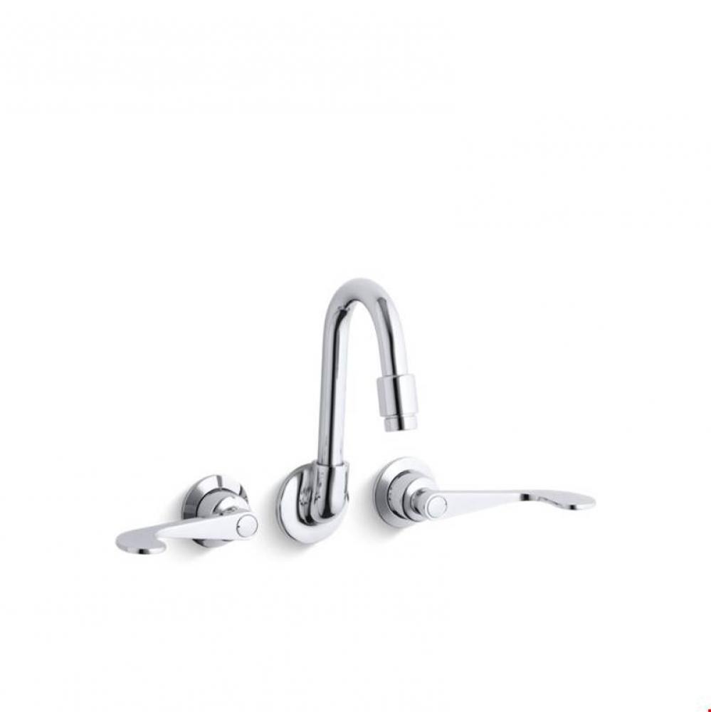 Triton® Shelf-back double wristblade lever handle sink faucet