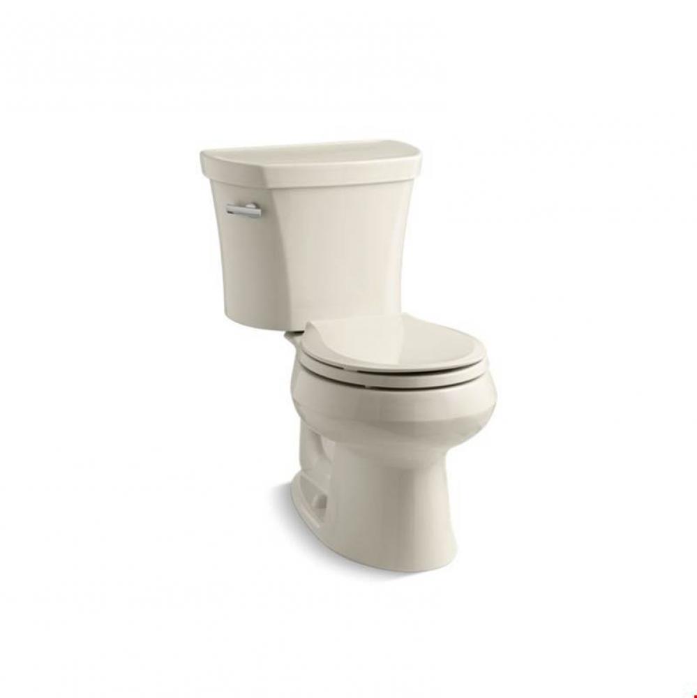 Wellworth® Two-piece round-front 1.28 gpf toilet with tank cover locks, insulated tank and 14