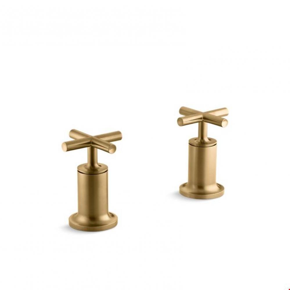 Purist® Deck- or wall-mount high-flow bath valve trim with cross handle, valve not included