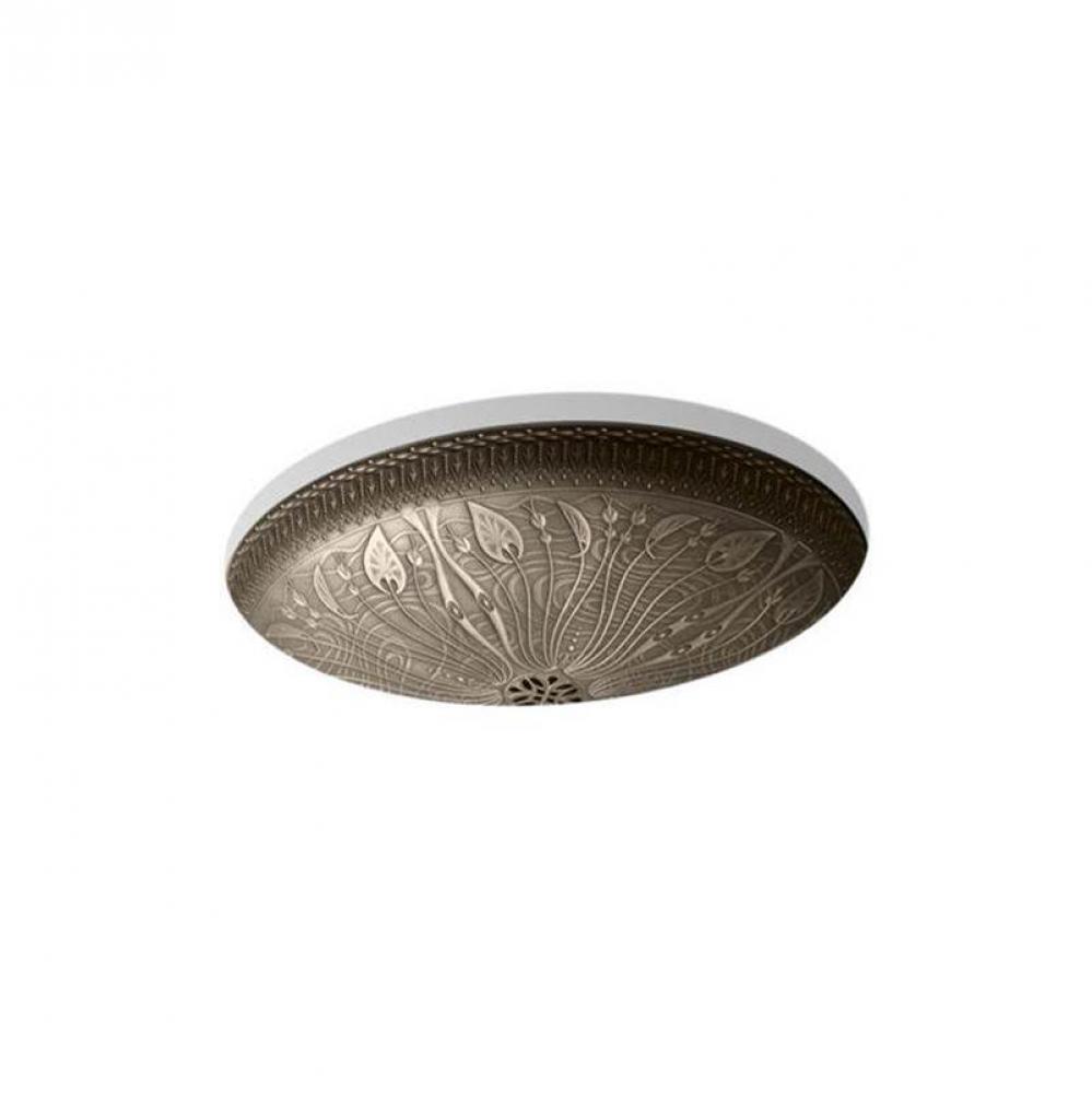Lilies Lore® 17-1/2'' oval undermount bathroom sink, no overflow