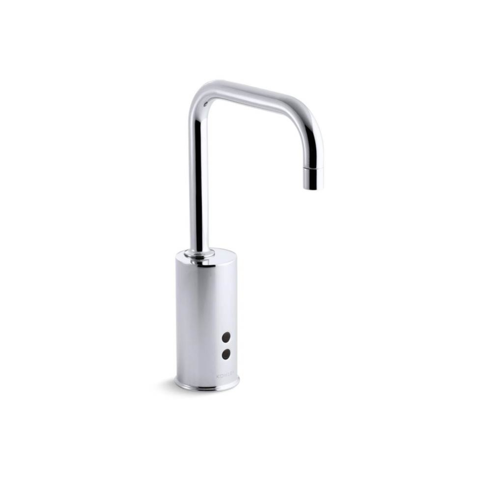 Gooseneck Centerset commercial lavatory faucet with 1.5 gpm spray, flexible connections and 5&apos