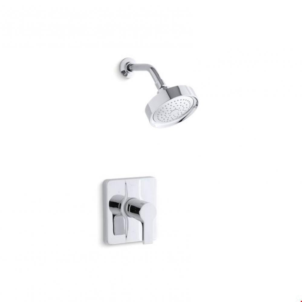 Singulier® Rite-Temp(R) shower valve trim with lever handle and 2.5 gpm showerhead