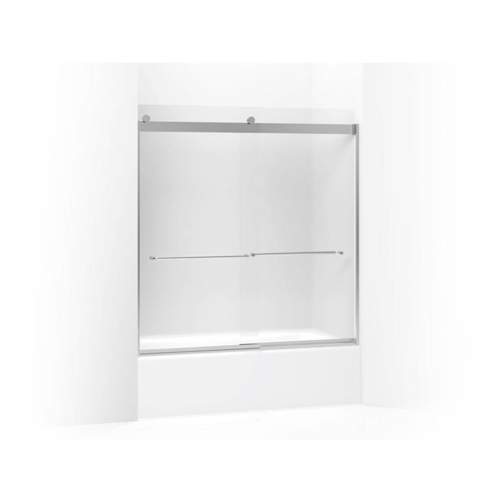Levity® Sliding bath door, 62'' H x 56-5/8 - 59-5/8'' W, with 1/4'&a