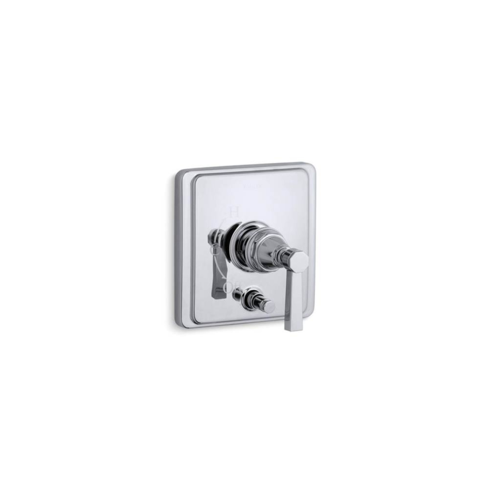 Pinstripe® Rite-Temp® valve trim with push-button diverter and lever handle