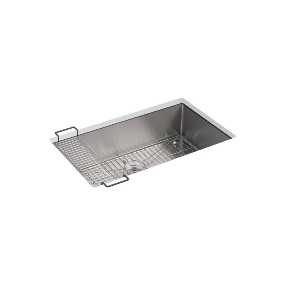 Strive® 32'' undermount single-bowl kitchen sink with accessories