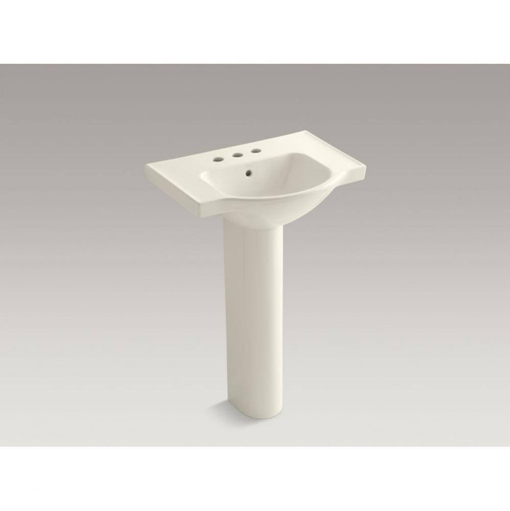 Veer™ 24'' pedestal bathroom sink with 4'' centerset faucet holes