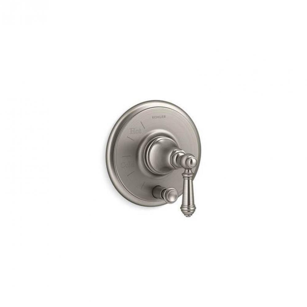 Artifacts® Rite-Temp® valve trim with push-button diverter and lever handle