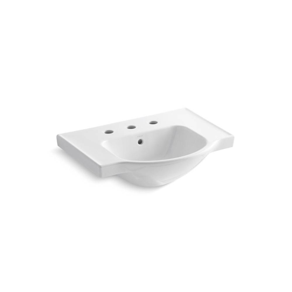 Veer® 24'' square pedestal bathroom sink