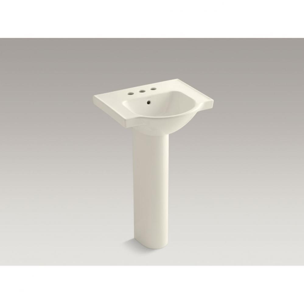 Veer™ 21'' pedestal bathroom sink with 4'' centerset faucet holes
