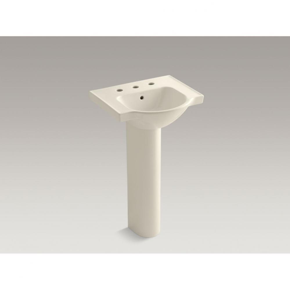 Veer™ 21'' pedestal bathroom sink with 8'' widespread faucet holes