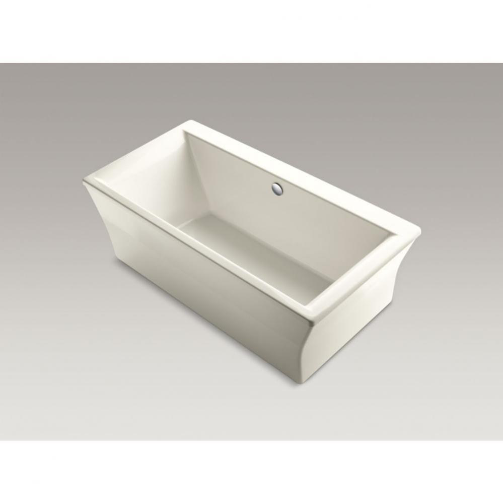 Stargaze® 72'' x 36'' freestanding bath with fluted shroud and center dra