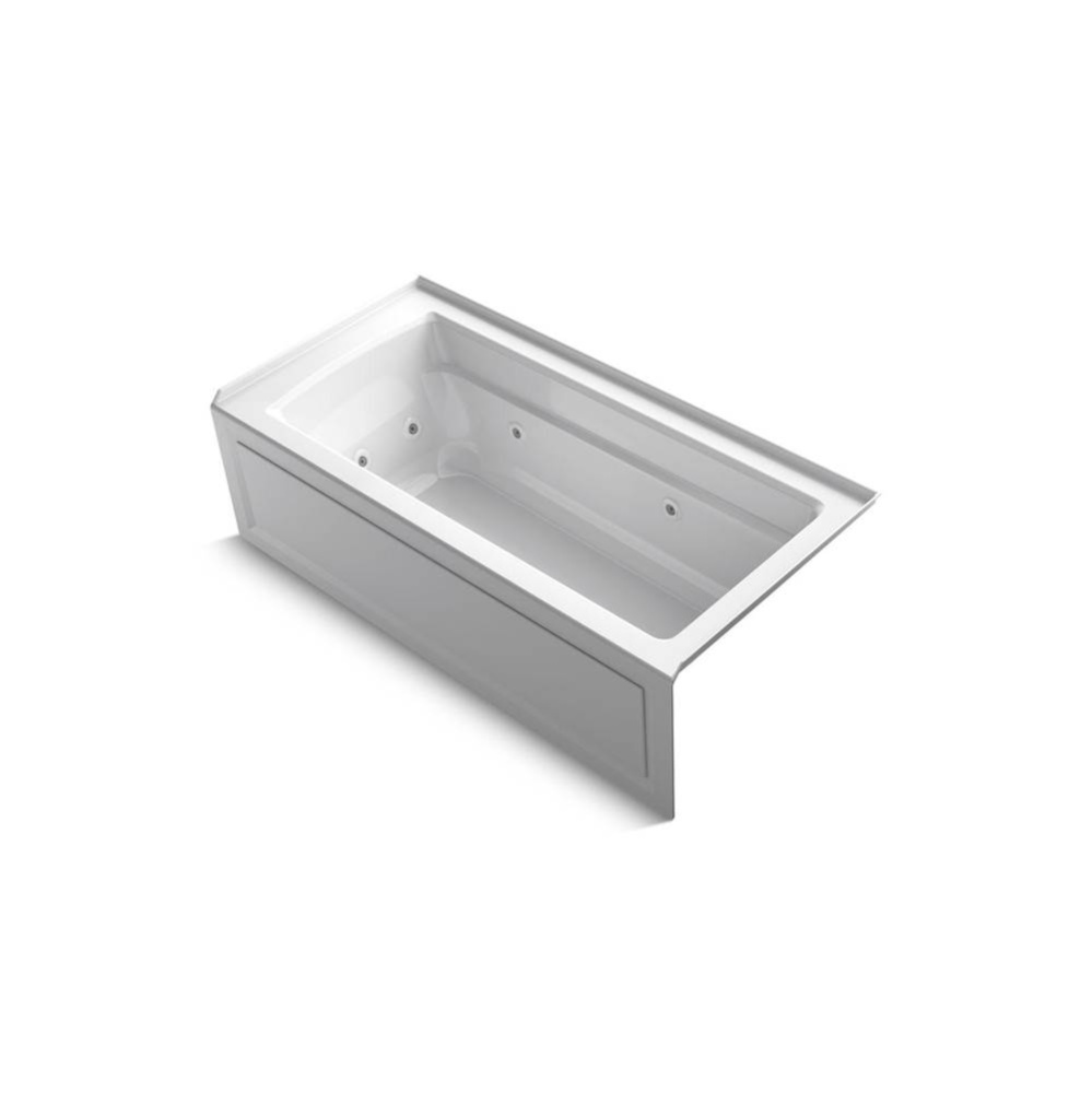 Archer® 66'' x 32'' alcove whirlpool bath with Bask® heated surface,