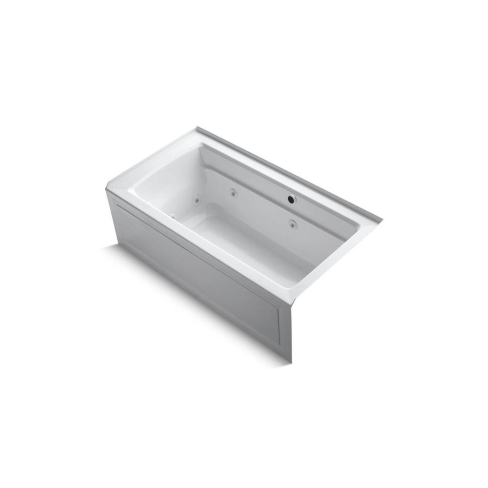 Archer® 60'' x 32'' alcove whirlpool bath with Bask® heated surface,