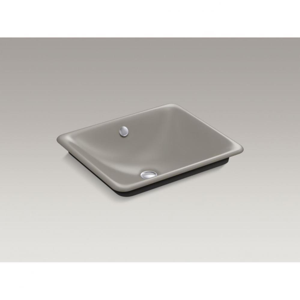 Iron Plains® Rectangle Wading Pool® Vessel bathroom sink with Iron Black painted undersi