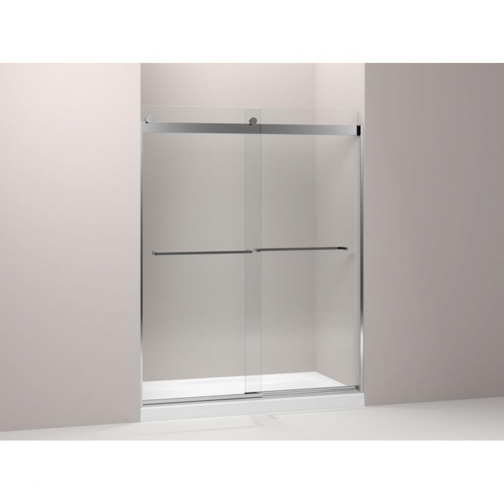 Levity® Sliding shower door, 74'' H x 56-5/8 - 59-5/8'' W, with 3/8'