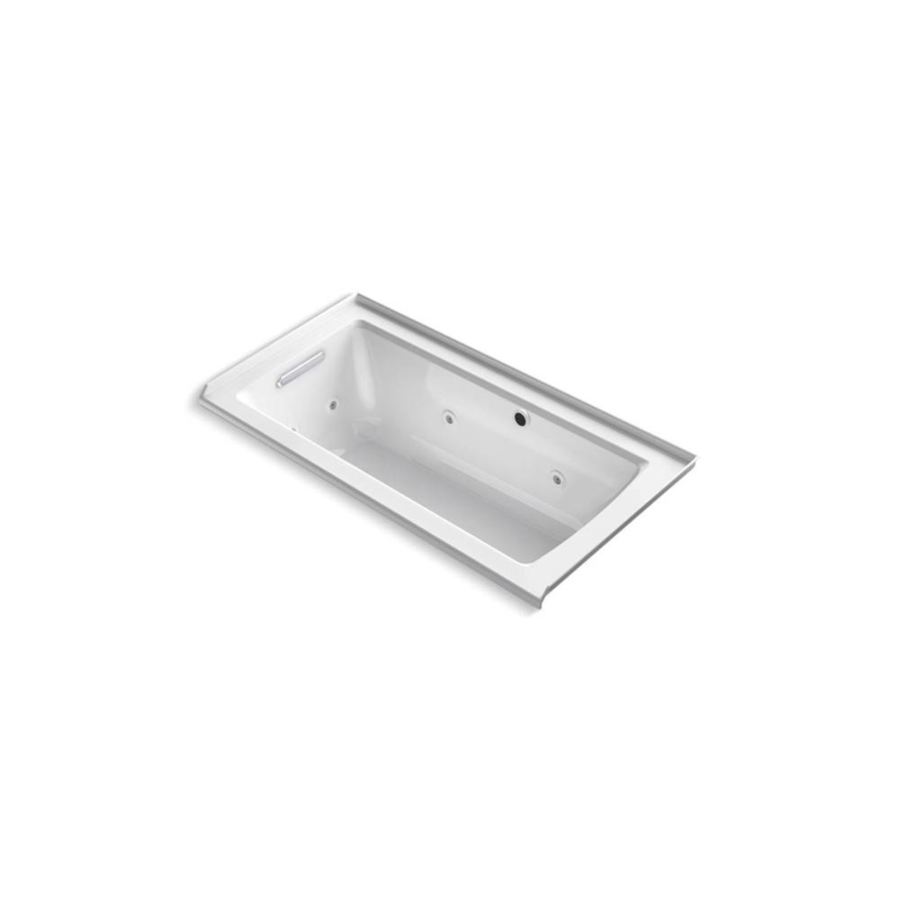 Archer® 60'' x 30'' alcove whirlpool bath with Bask® heated surface,