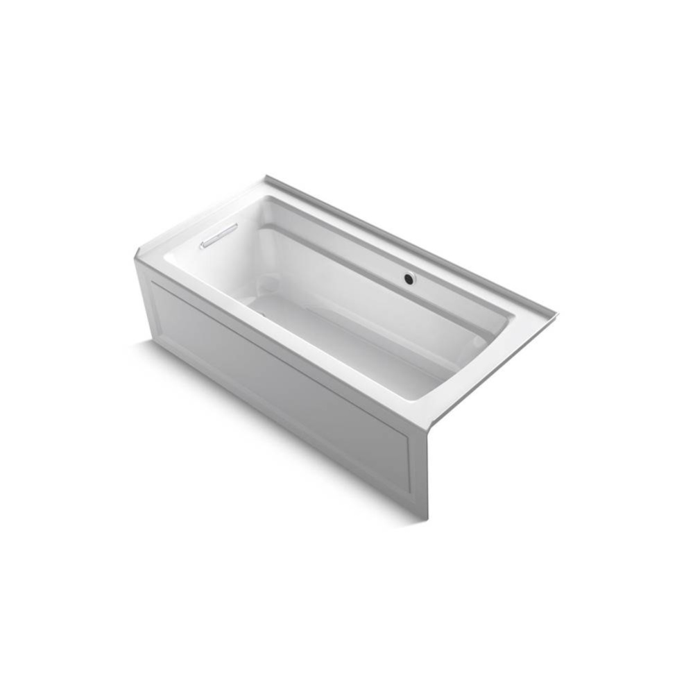 Archer® 66'' x 32'' alcove bath with Bask® heated surface, left drai
