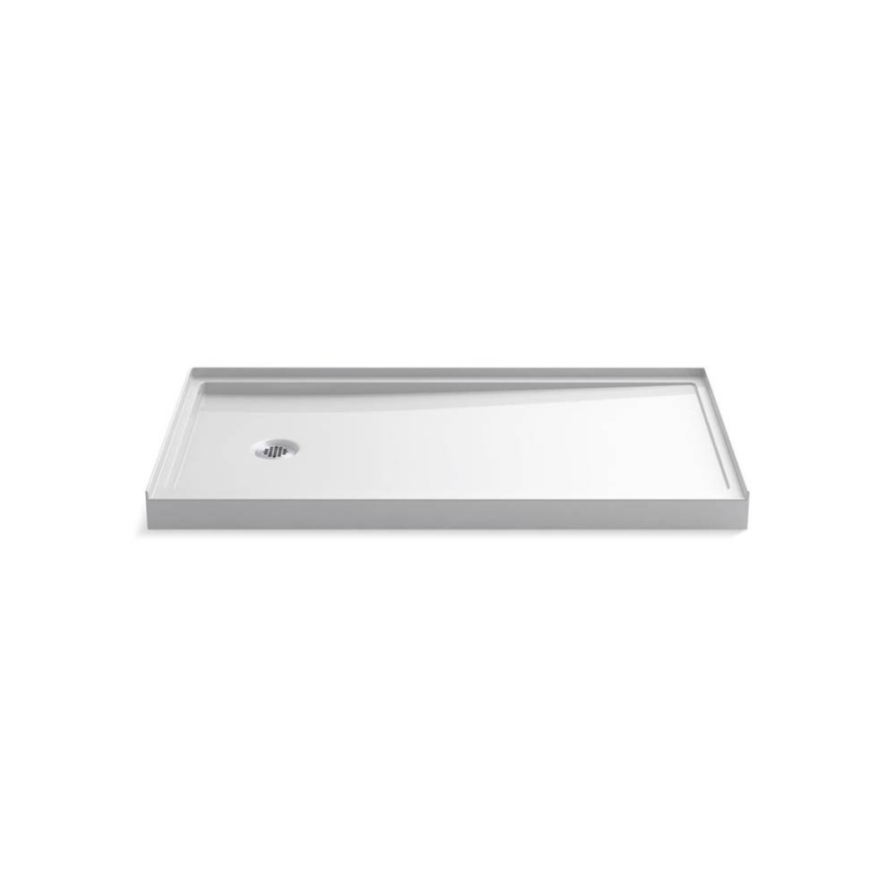 Rely® 60'' x 32'' alcove shower base, left drain