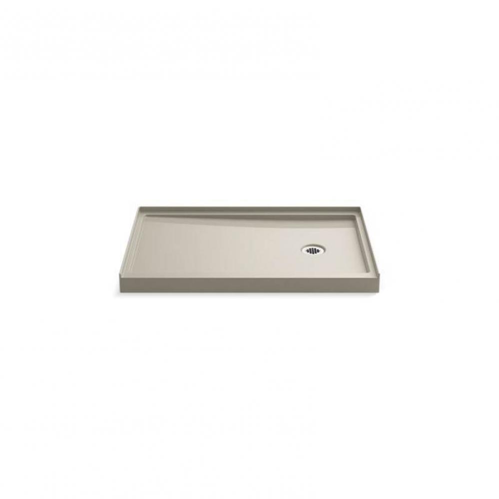 Rely® 48'' x 32'' single-threshold shower base with right-hand drain